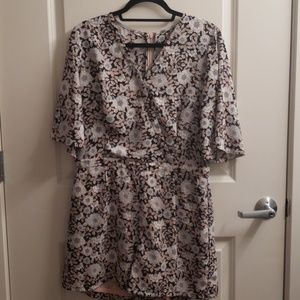 Black and Pink Floral Romper 8